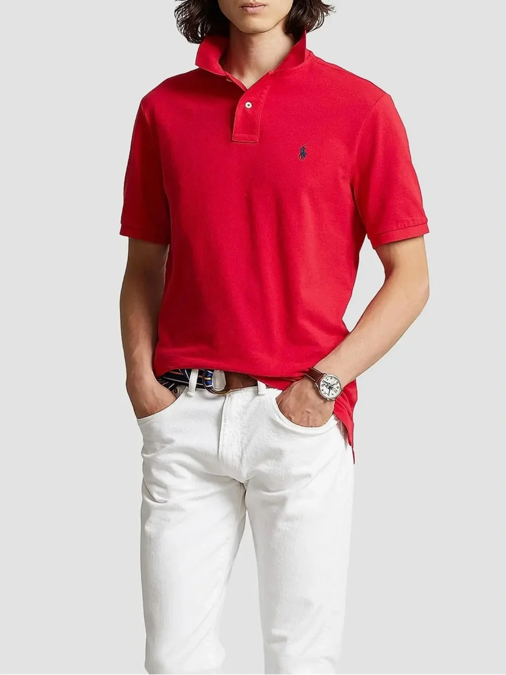 100% Cotton Polo Ralph Lauren Men’s Small Red Short-Sleeve Polo Shirt